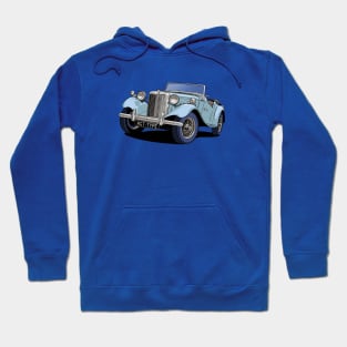 MG T-Type Classic British Sports Car in blue Hoodie